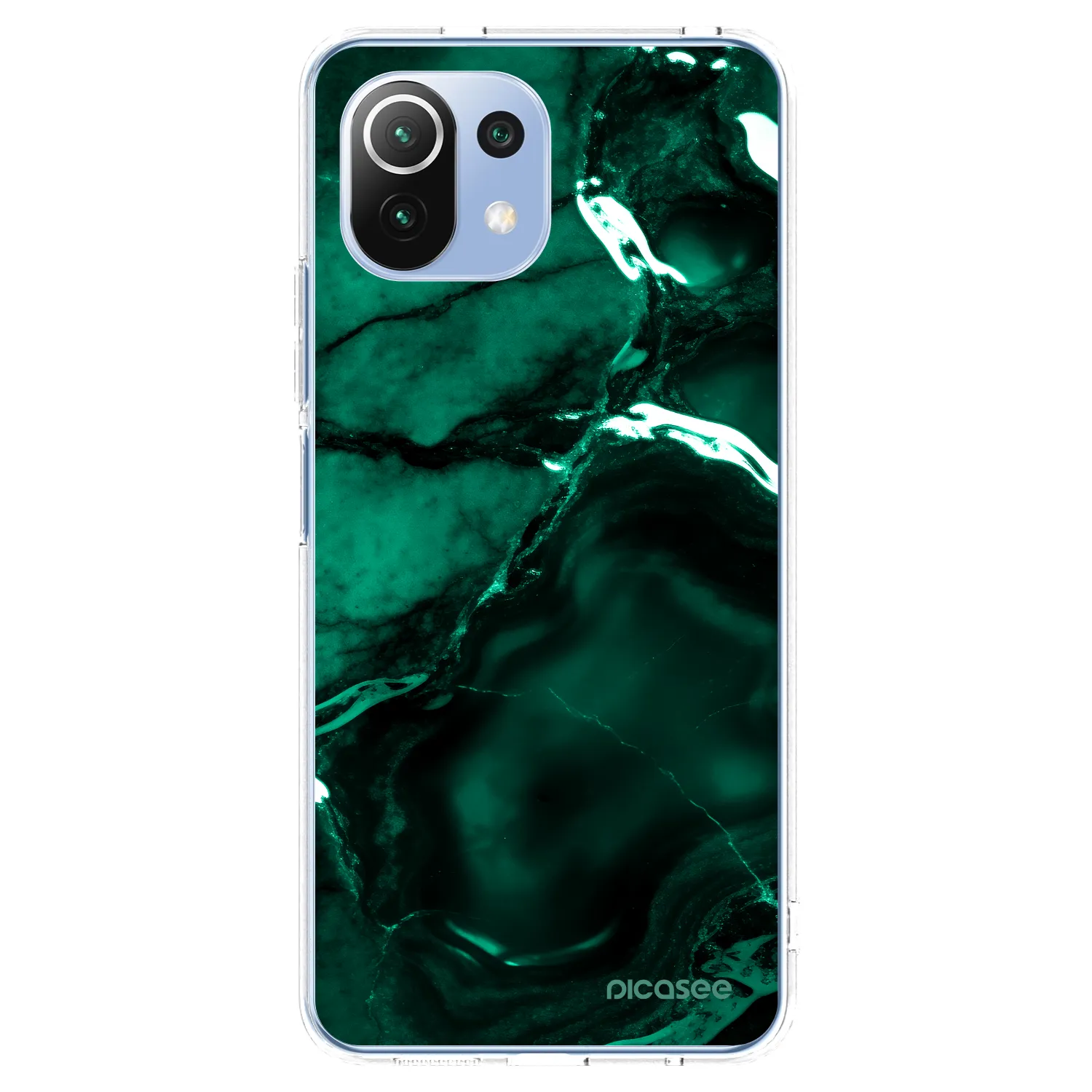 Picasee διαφανής θήκη σιλικόνης Xiaomi 11 Lite 5G NE - Dark emerald
