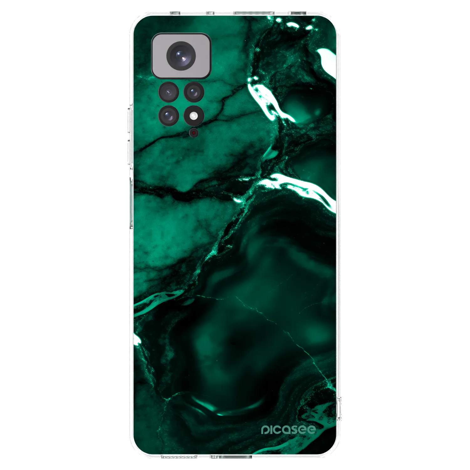 Picasee διαφανής θήκη σιλικόνης Xiaomi Redmi Note 11S 4G - Dark emerald