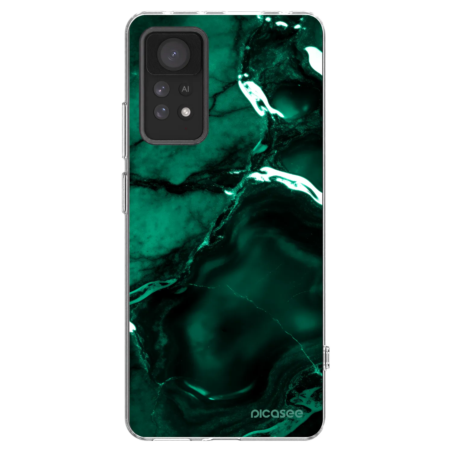 Picasee διαφανής θήκη σιλικόνης Xiaomi Redmi Note 11 Pro - Dark emerald