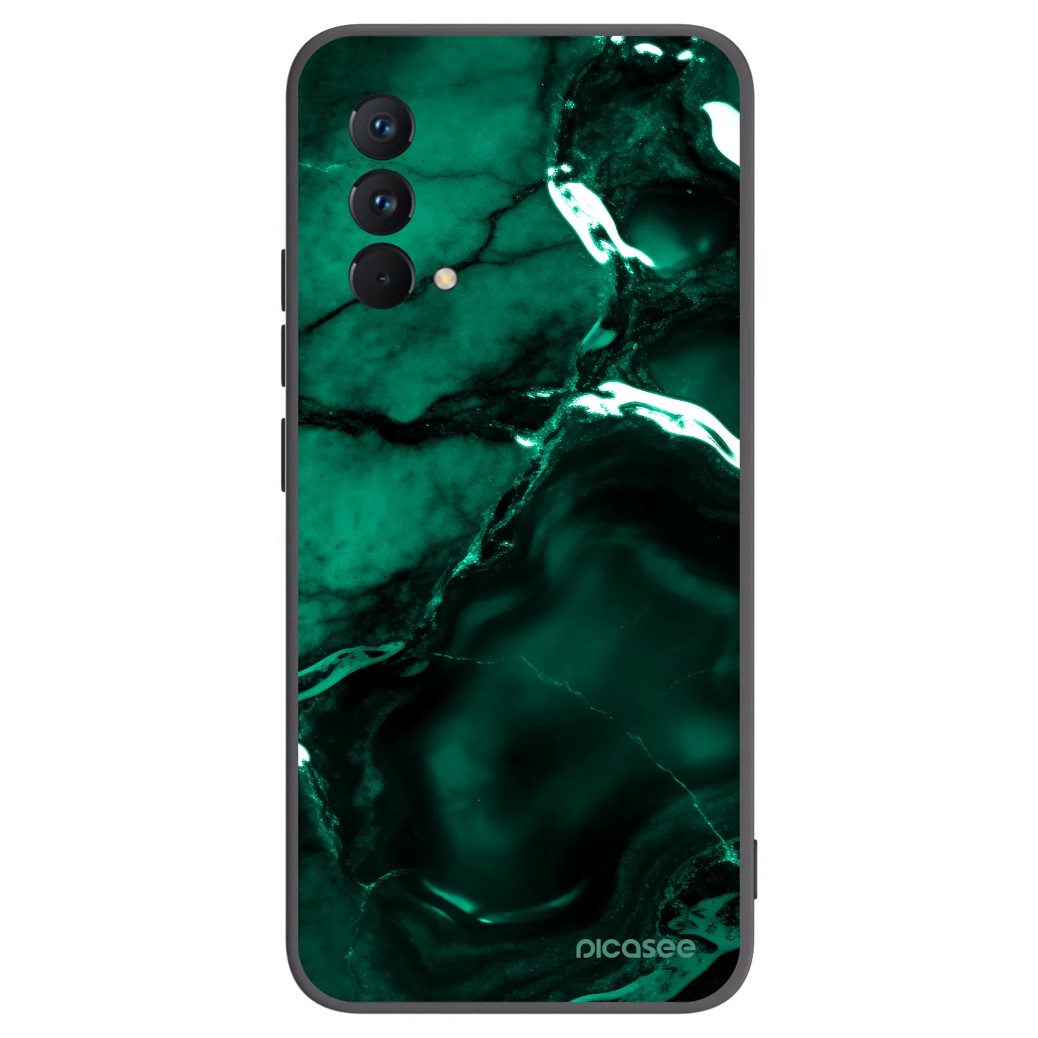 Picasee Μαύρη θήκη σιλικόνης για Realme GT Master Edition 5G - Dark emerald