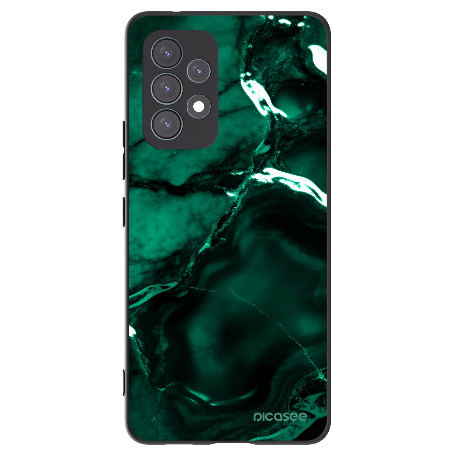 Picasee Μαύρη θήκη σιλικόνης για Samsung Galaxy A53 5G A536 - Dark emerald