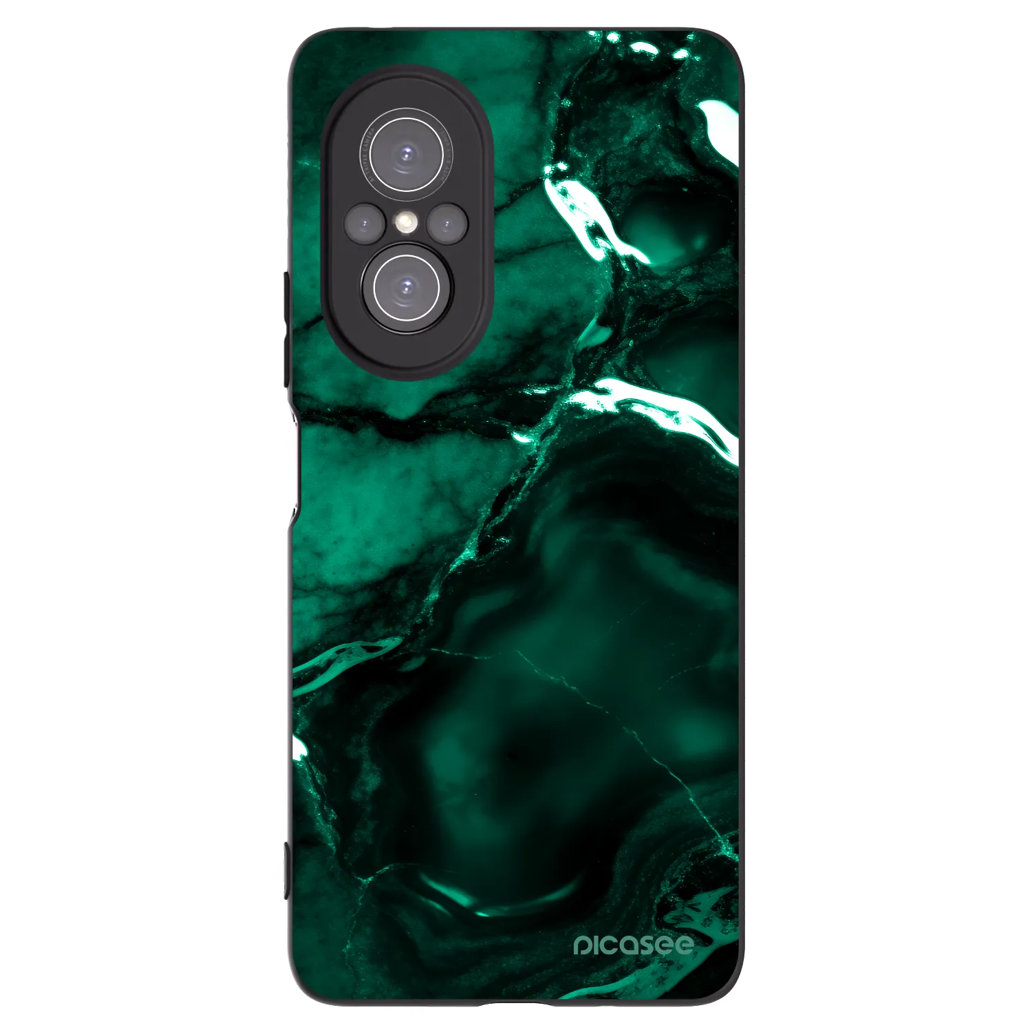 Picasee Μαύρη θήκη σιλικόνης για Huawei Nova 9 SE - Dark emerald