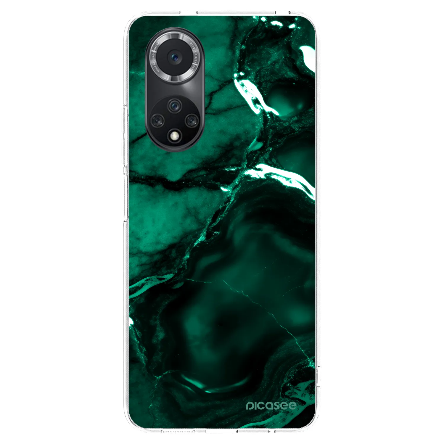 Picasee διαφανής θήκη σιλικόνης Huawei Nova 9 SE - Dark emerald