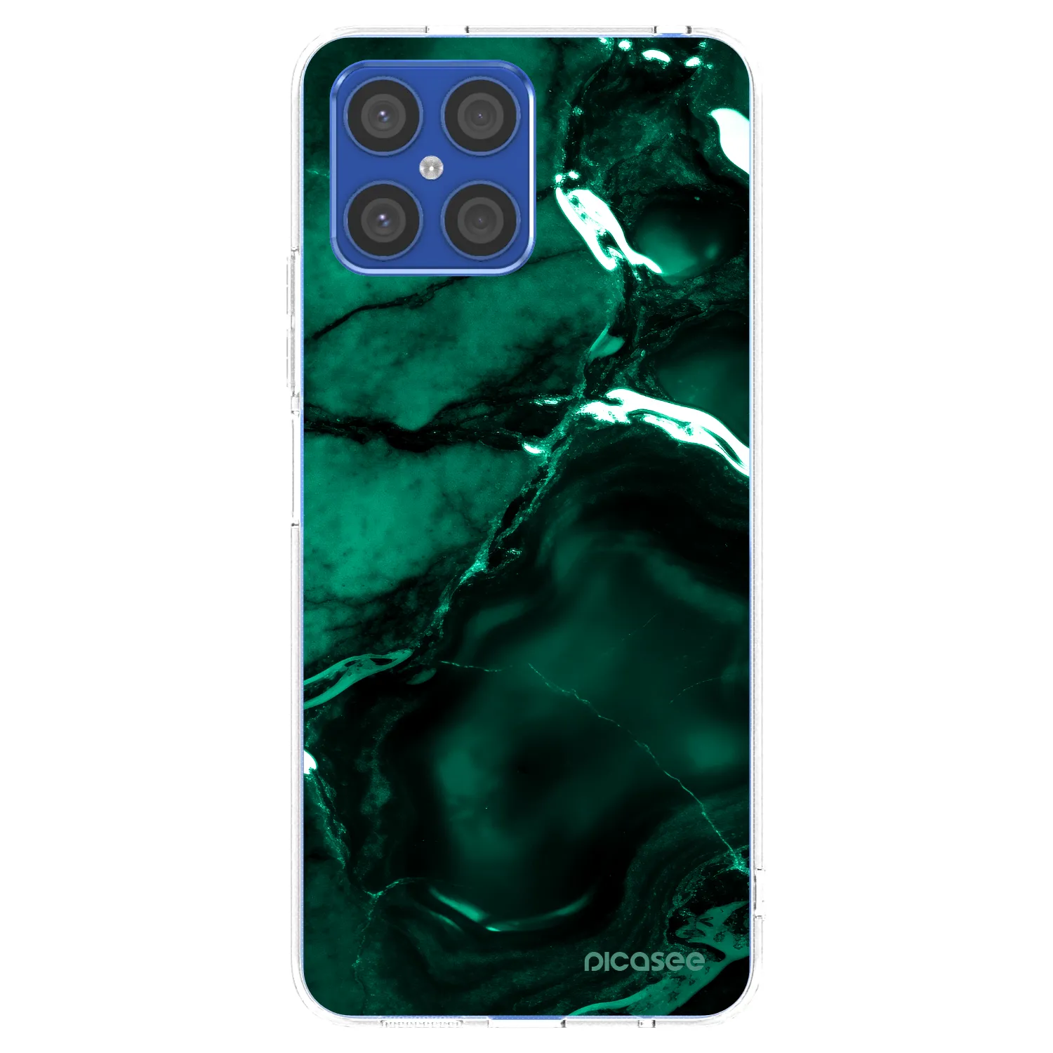 Picasee διαφανής θήκη σιλικόνης Honor X8 4G - Dark emerald