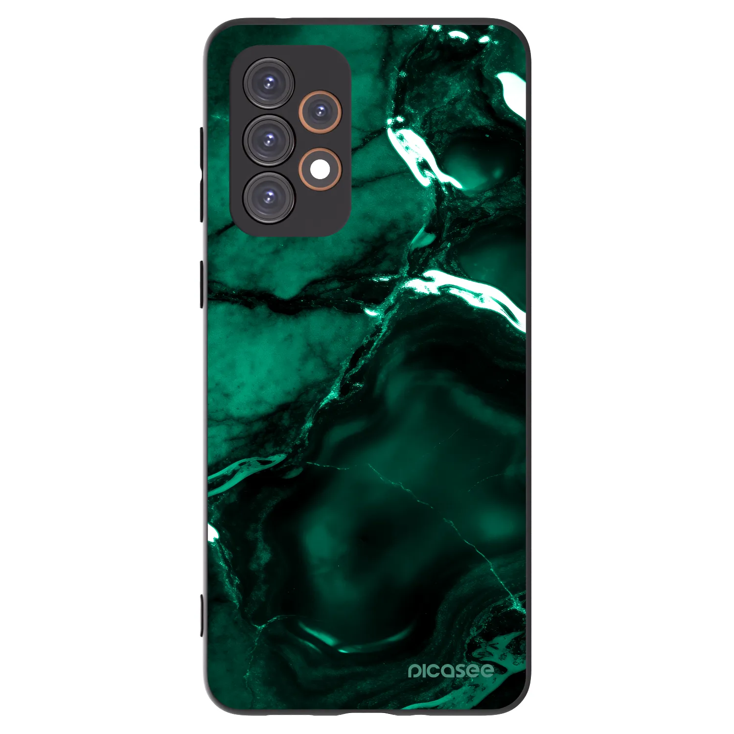 Picasee Μαύρη θήκη σιλικόνης για Samsung Galaxy A33 5G A336 - Dark emerald