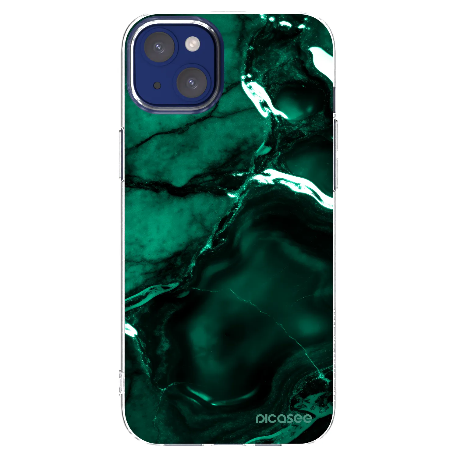 Picasee διαφανής θήκη σιλικόνης Apple iPhone 14 Plus - Dark emerald