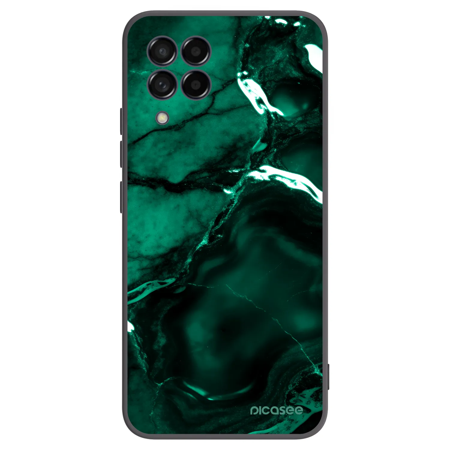 Picasee Μαύρη θήκη σιλικόνης για Samsung Galaxy M53 5G - Dark emerald