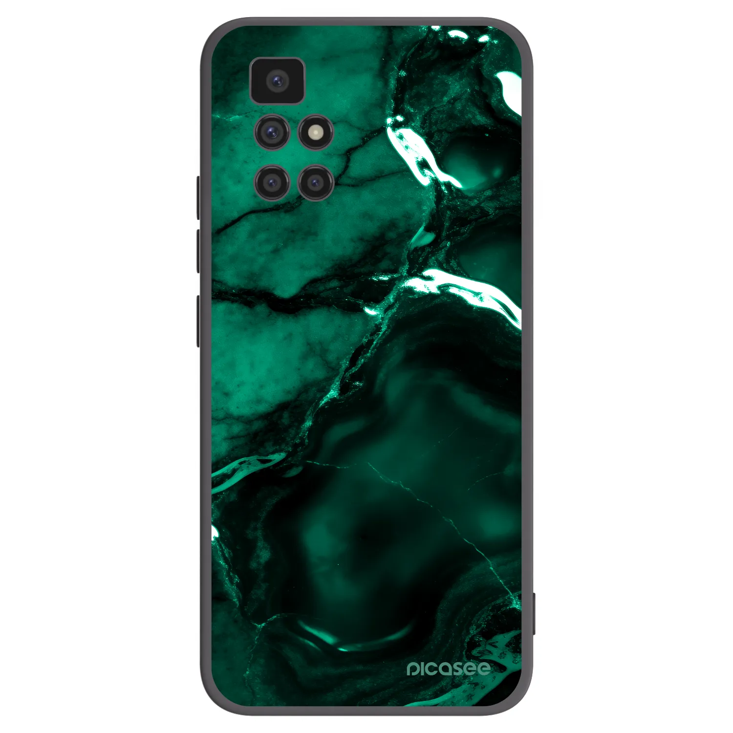 Picasee Μαύρη θήκη σιλικόνης για Xiaomi Redmi 10 (2022) - Dark emerald
