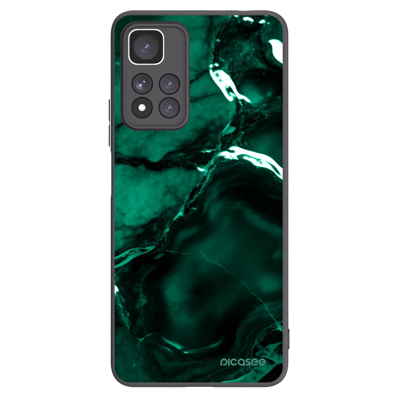 Picasee Μαύρη θήκη σιλικόνης για Xiaomi Redmi Note 11 Pro+ 5G - Dark emerald