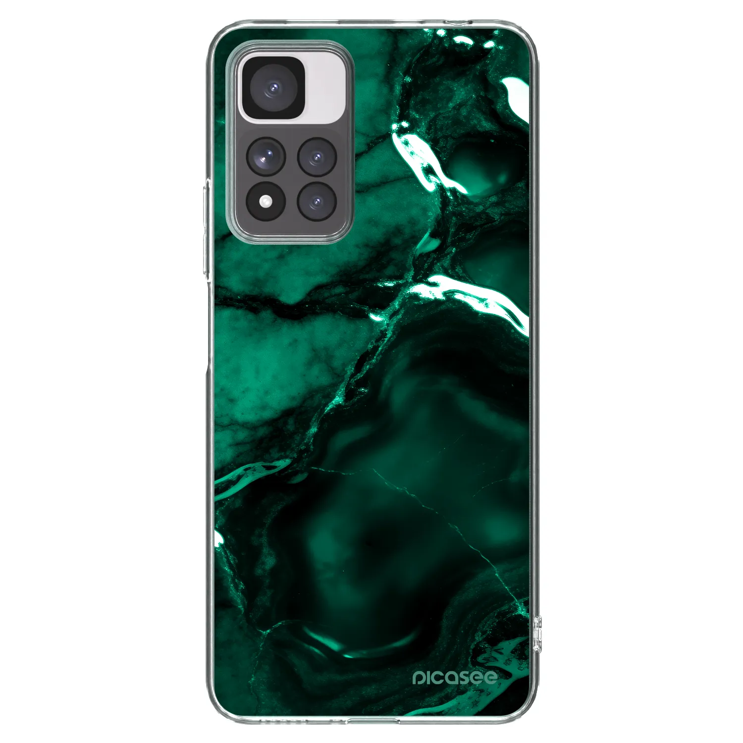Picasee διαφανής θήκη σιλικόνης Xiaomi Redmi Note 11 Pro+ 5G - Dark emerald