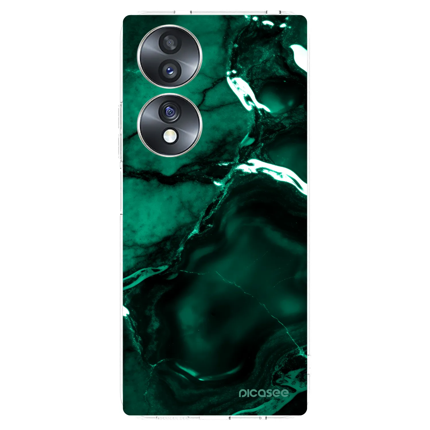 Picasee διαφανής θήκη σιλικόνης Honor 70 - Dark emerald
