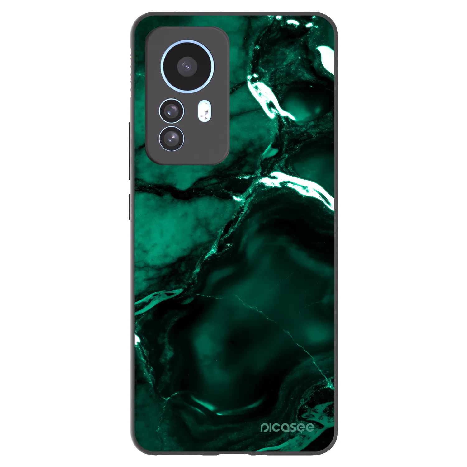 Picasee Μαύρη θήκη σιλικόνης για Xiaomi 12T - Dark emerald