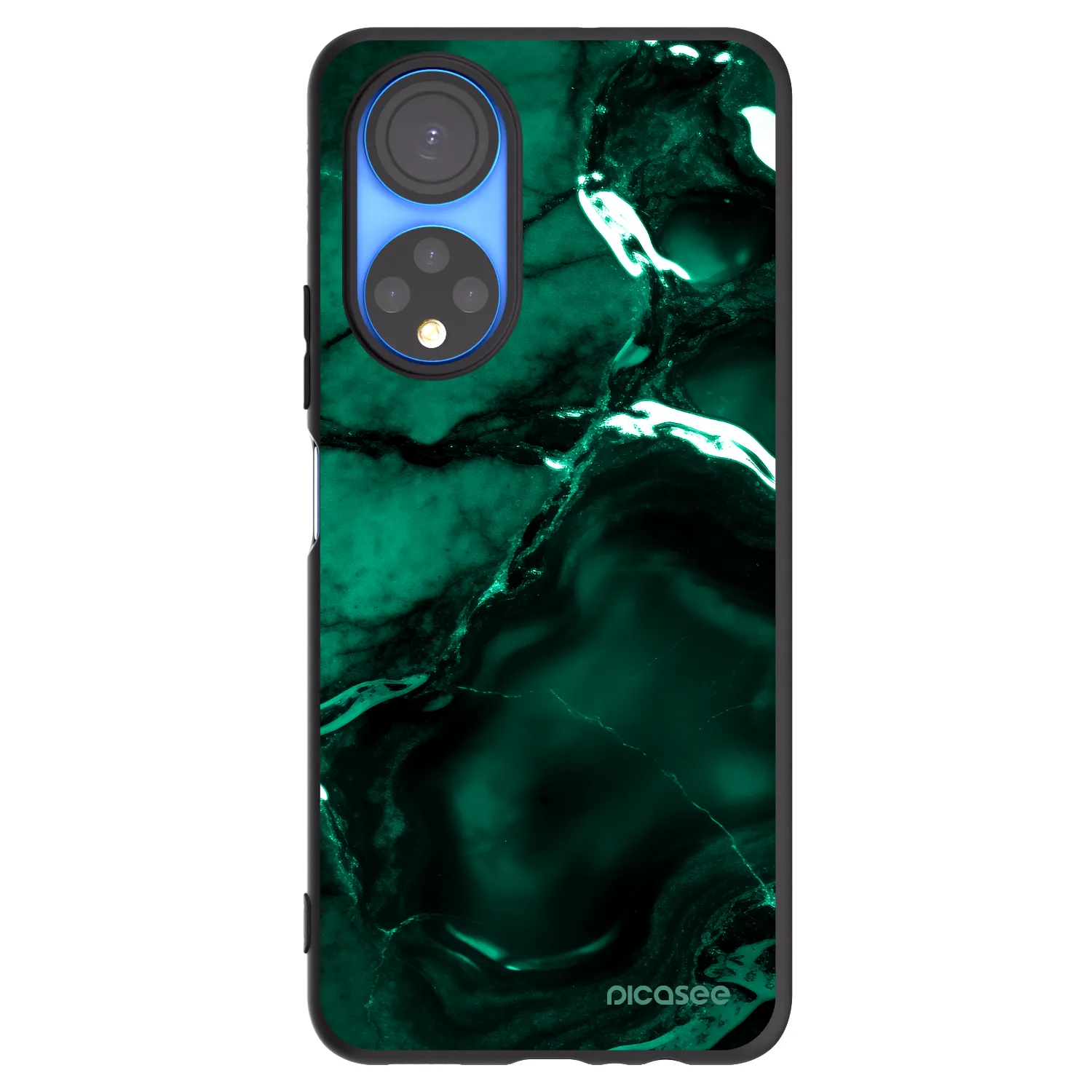 Picasee Μαύρη θήκη σιλικόνης για Honor X7 - Dark emerald