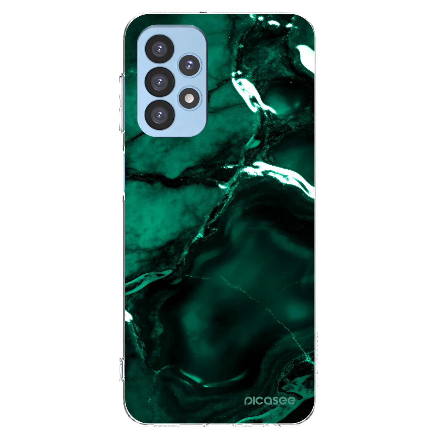 Picasee διαφανής θήκη σιλικόνης Samsung Galaxy A23 A235F 4G - Dark emerald