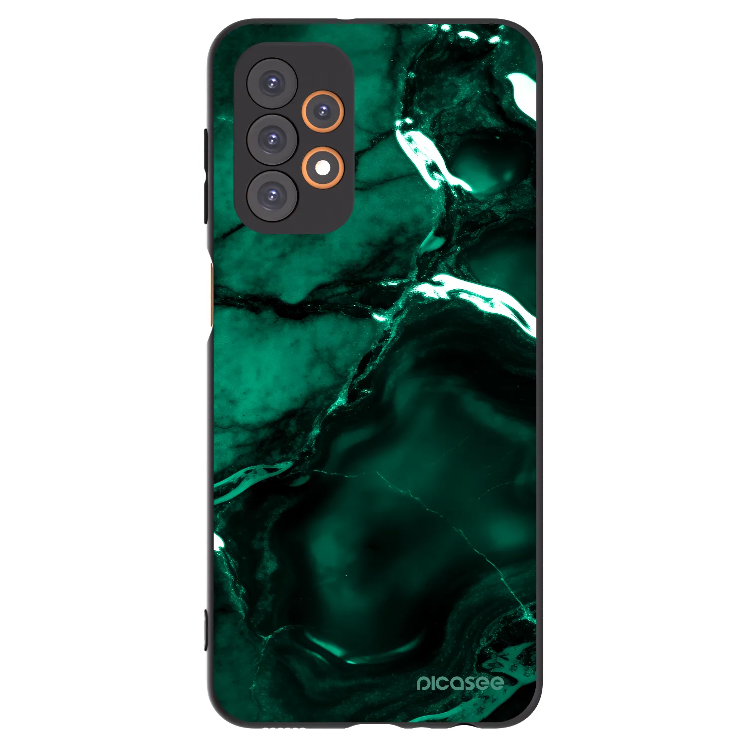 Picasee Μαύρη θήκη σιλικόνης για Samsung Galaxy A23 A236B 5G - Dark emerald