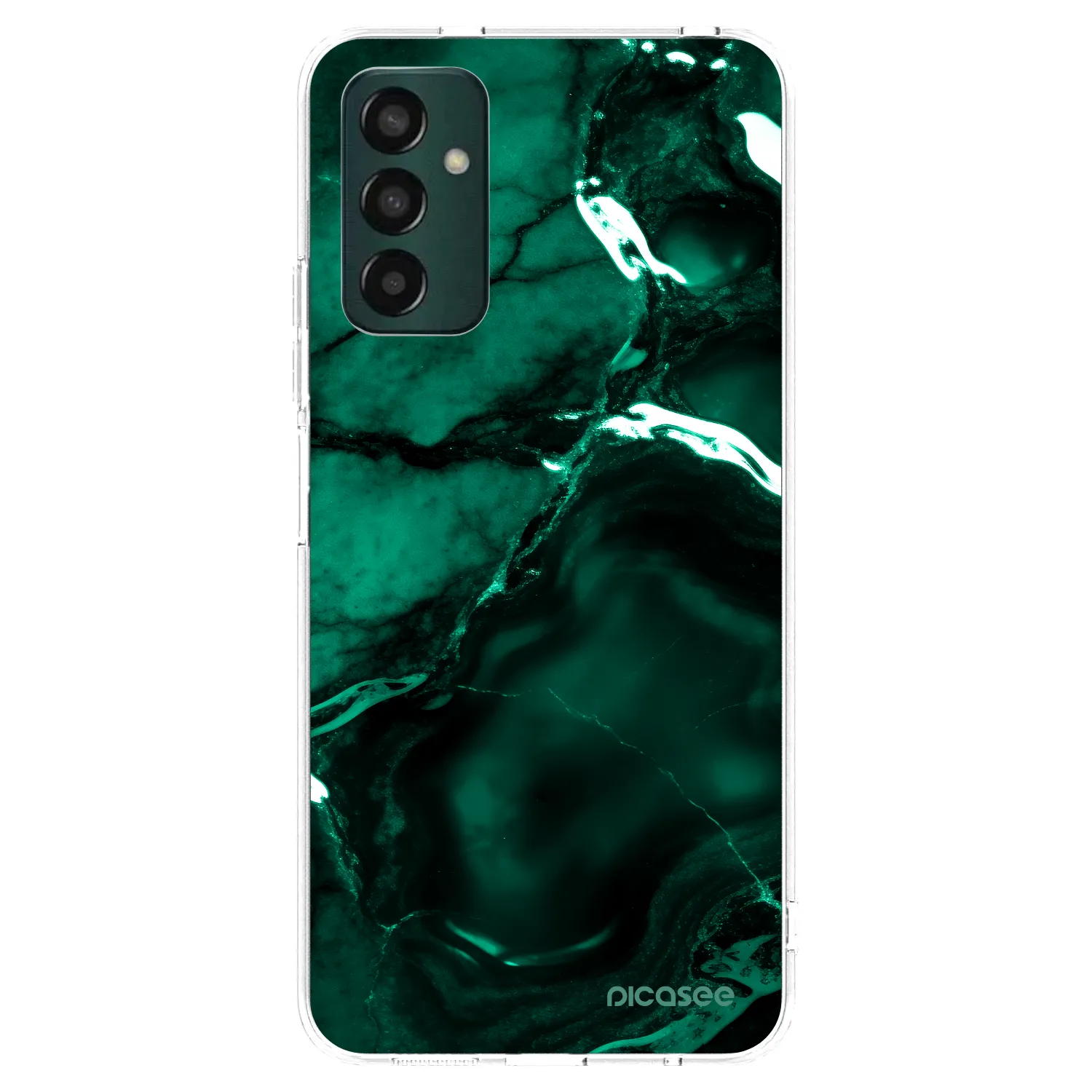 Picasee διαφανής θήκη σιλικόνης Samsung Galaxy M23 5G - Dark emerald