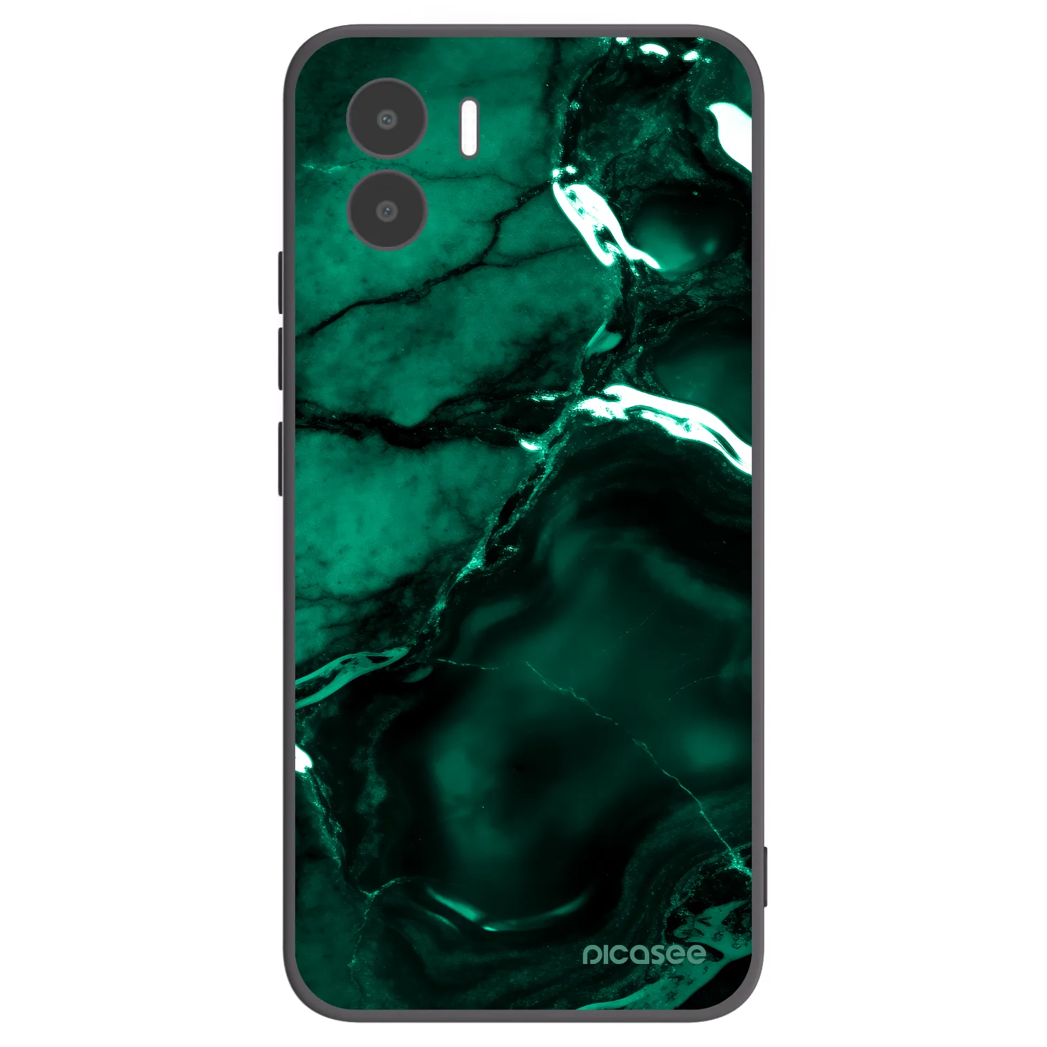 Picasee Μαύρη θήκη σιλικόνης για Xiaomi Redmi A1 - Dark emerald