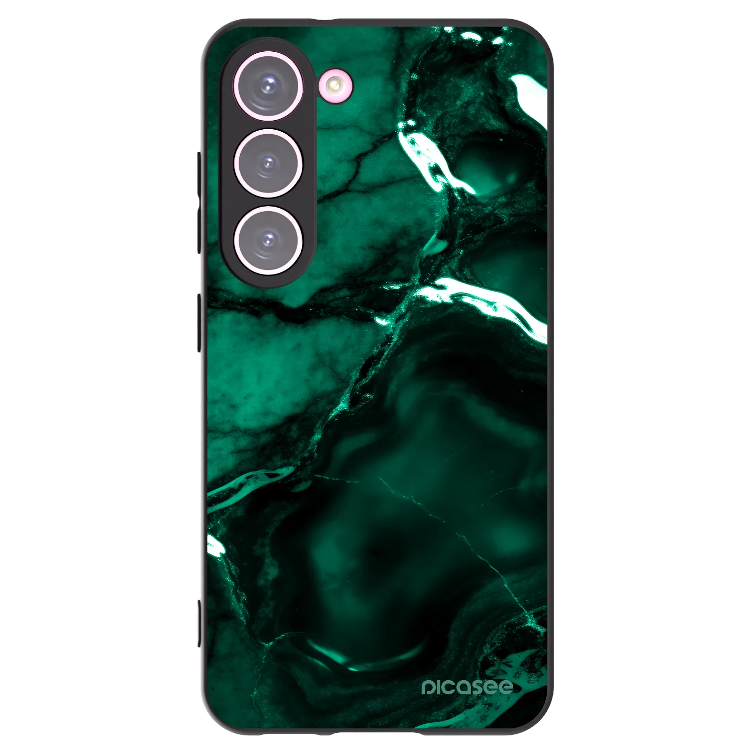 Picasee Μαύρη θήκη σιλικόνης για Samsung Galaxy S23 5G - Dark emerald