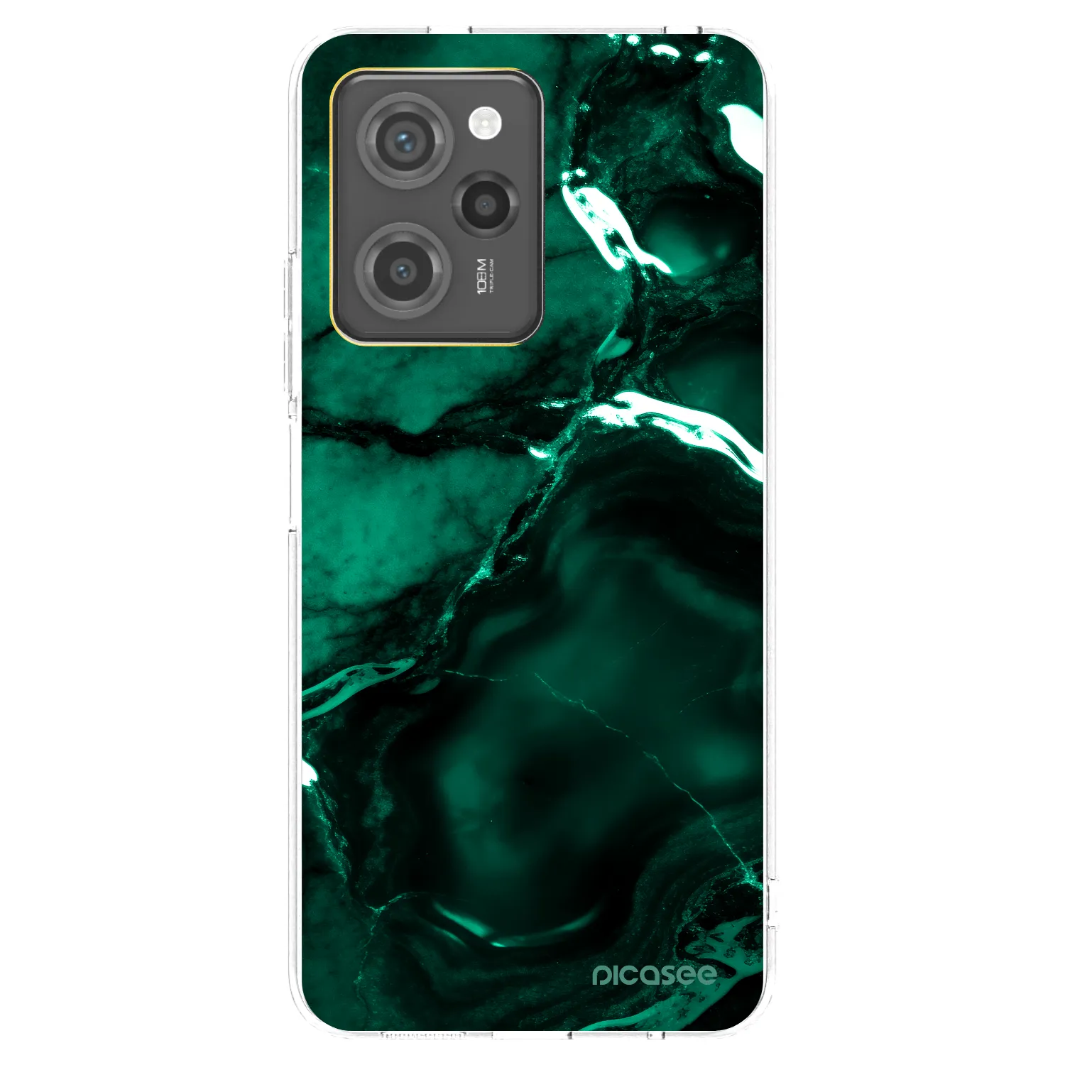 Picasee Μαύρη θήκη σιλικόνης για Xiaomi Poco X5 Pro - Dark emerald