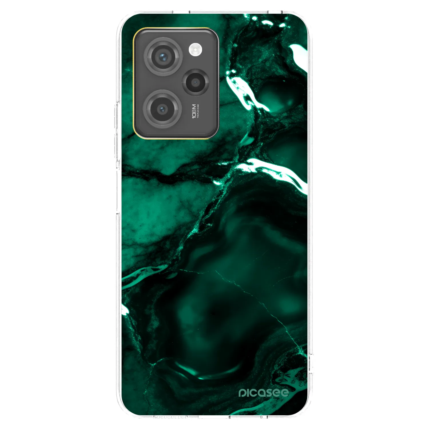 Picasee διαφανής θήκη σιλικόνης Xiaomi Poco X5 Pro - Dark emerald