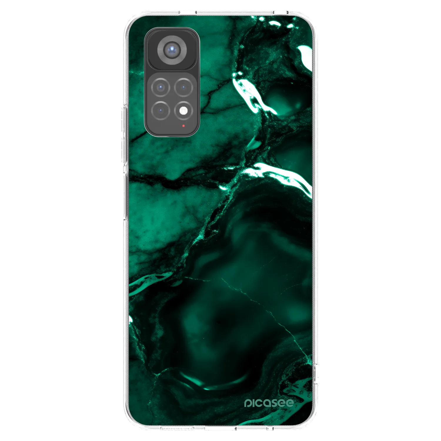 Picasee διαφανής θήκη σιλικόνης Xiaomi Redmi Note 11S 5G - Dark emerald