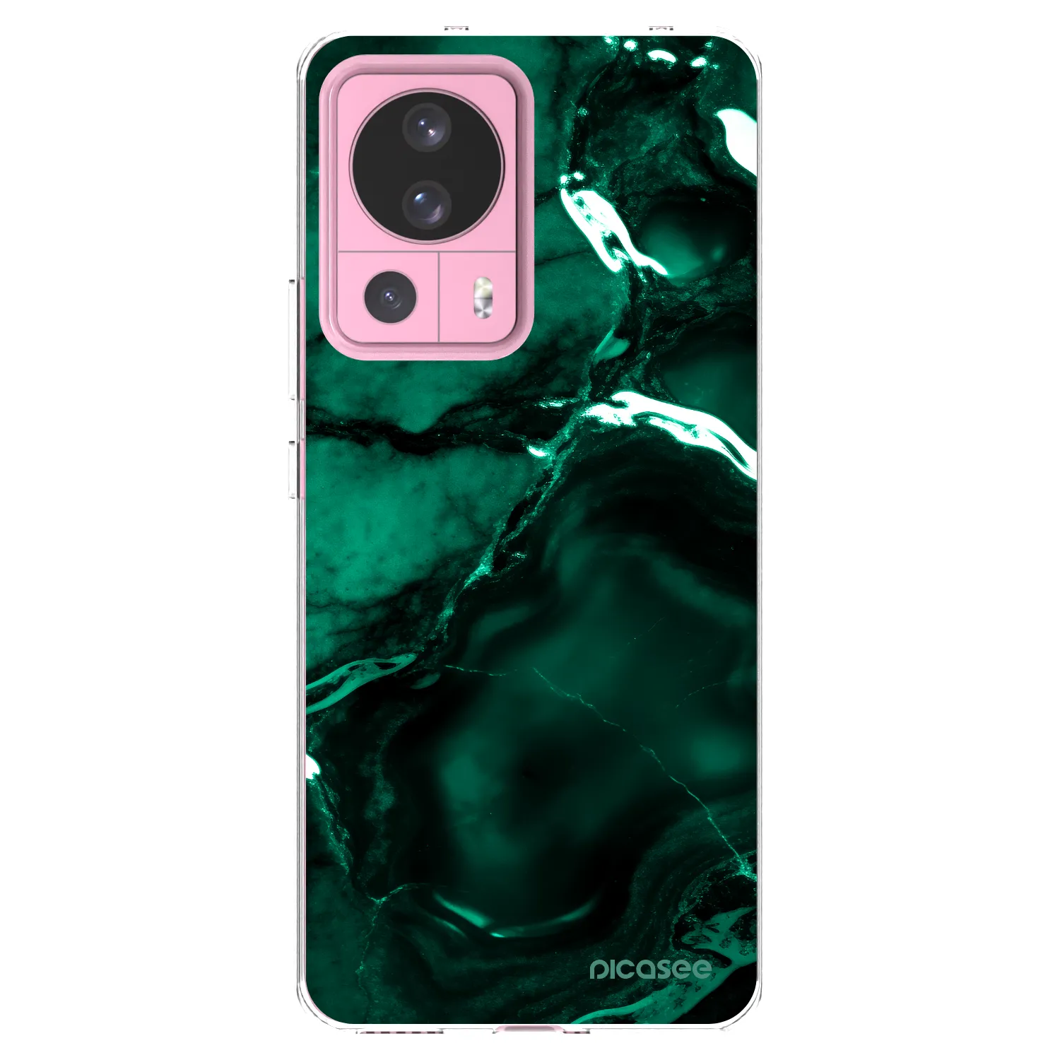 Picasee διαφανής θήκη σιλικόνης Xiaomi 13 Lite - Dark emerald
