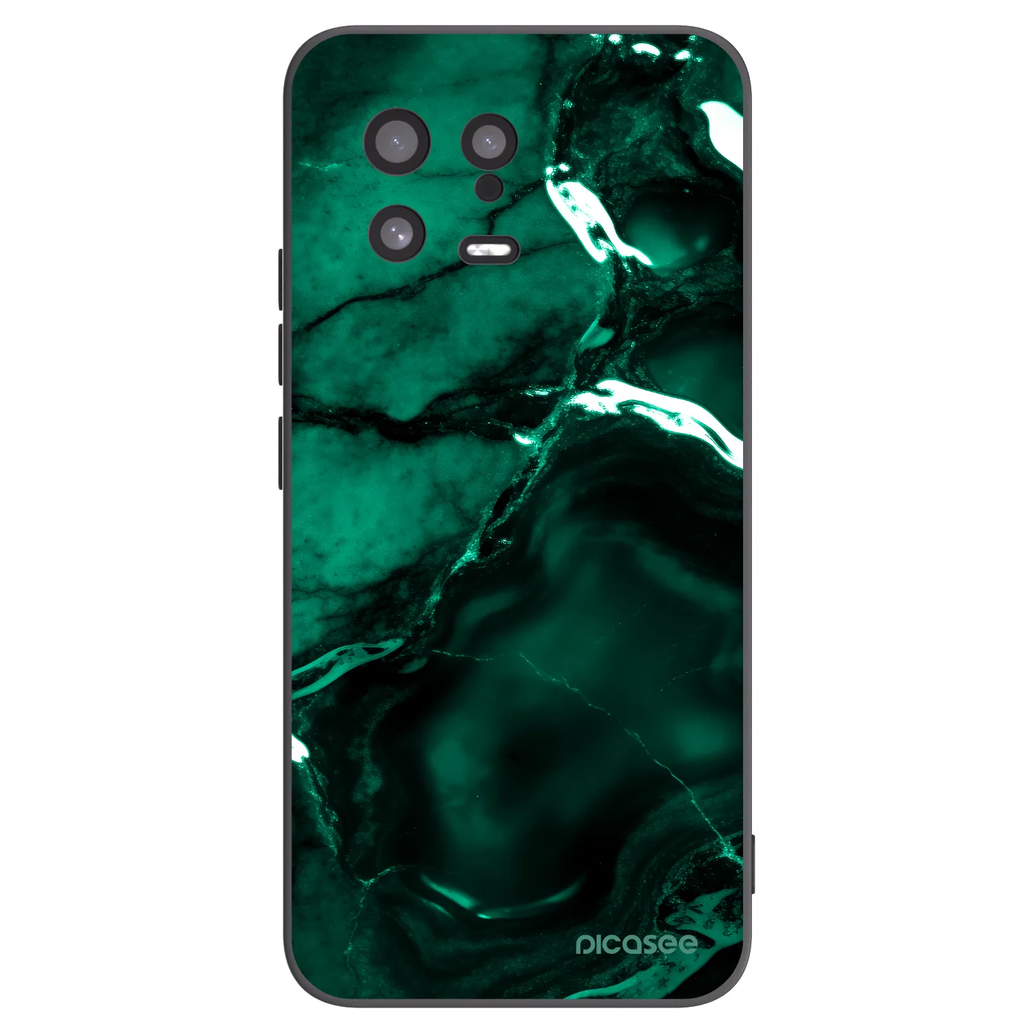 Picasee Μαύρη θήκη σιλικόνης για Xiaomi 13 - Dark emerald