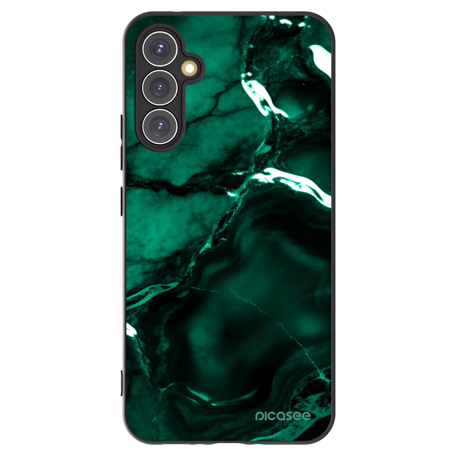 Picasee Μαύρη θήκη σιλικόνης για Samsung Galaxy A34 5G A346B - Dark emerald