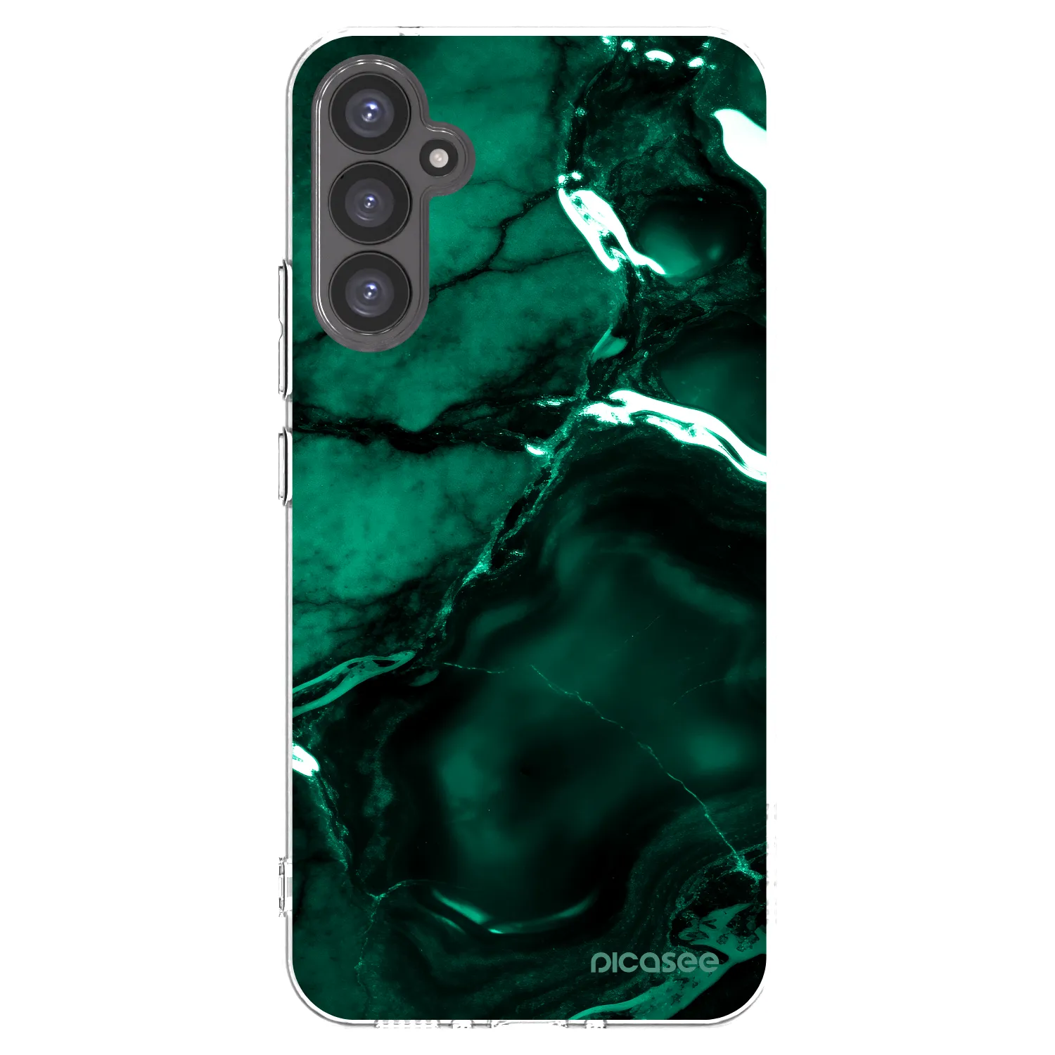 Picasee διαφανής θήκη σιλικόνης Samsung Galaxy A34 5G A346B - Dark emerald