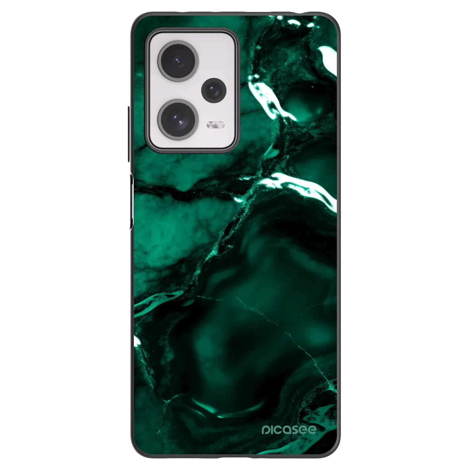 Picasee Μαύρη θήκη σιλικόνης για Xiaomi Redmi Note 12 Pro+ 5G - Dark emerald