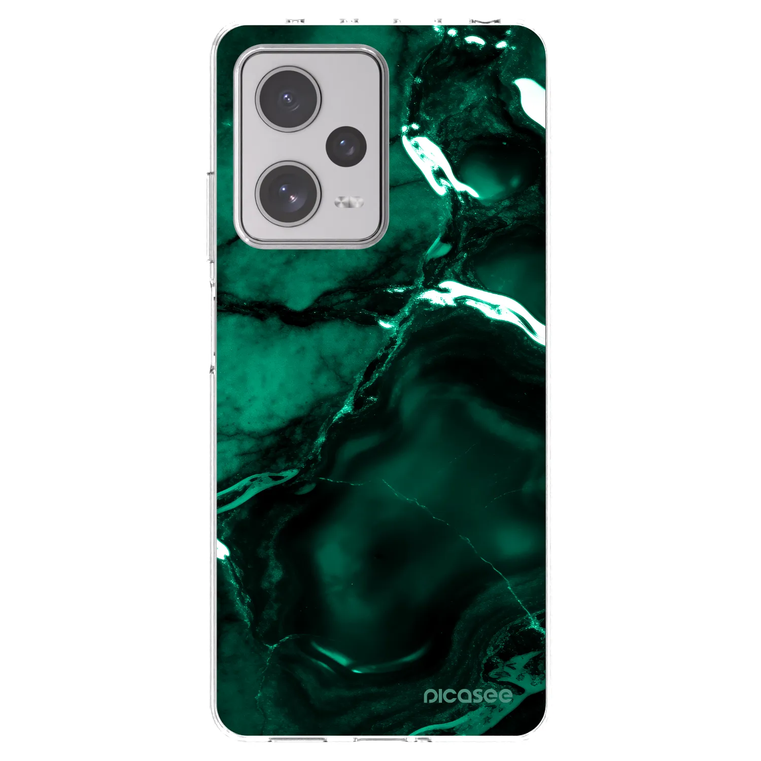Picasee διαφανής θήκη σιλικόνης Xiaomi Redmi Note 12 Pro+ 5G - Dark emerald