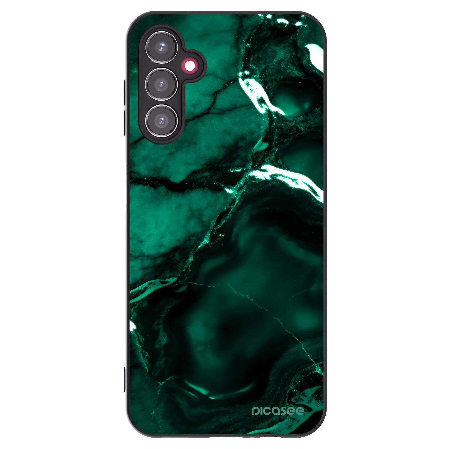 Picasee Μαύρη θήκη σιλικόνης για Samsung Galaxy A14 4G A145R - Dark emerald