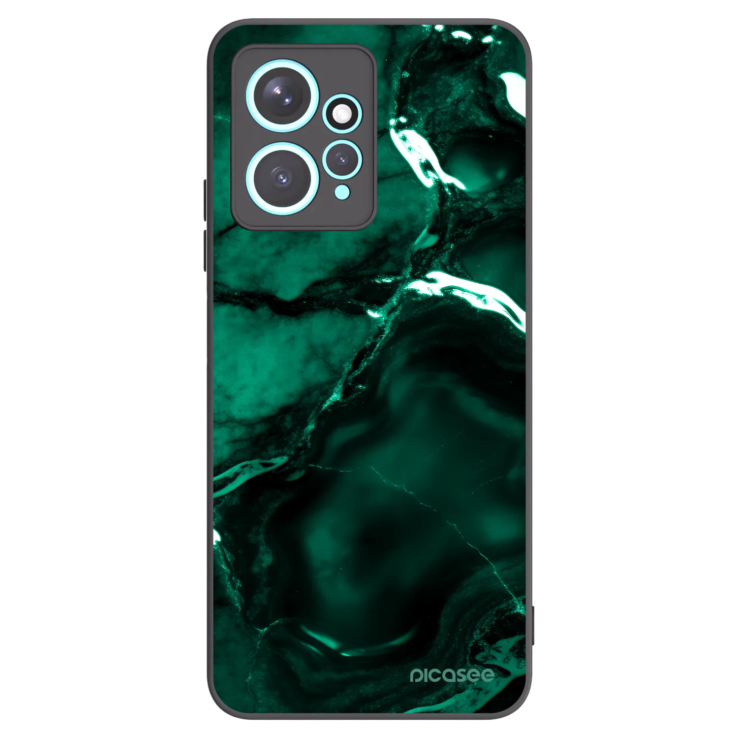 Picasee Μαύρη θήκη σιλικόνης για Xiaomi Redmi Note 12 4G - Dark emerald