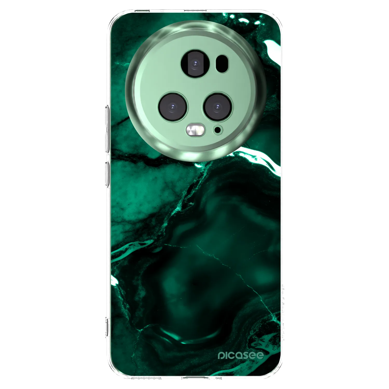 Picasee διαφανής θήκη σιλικόνης Honor Magic5 Pro - Dark emerald