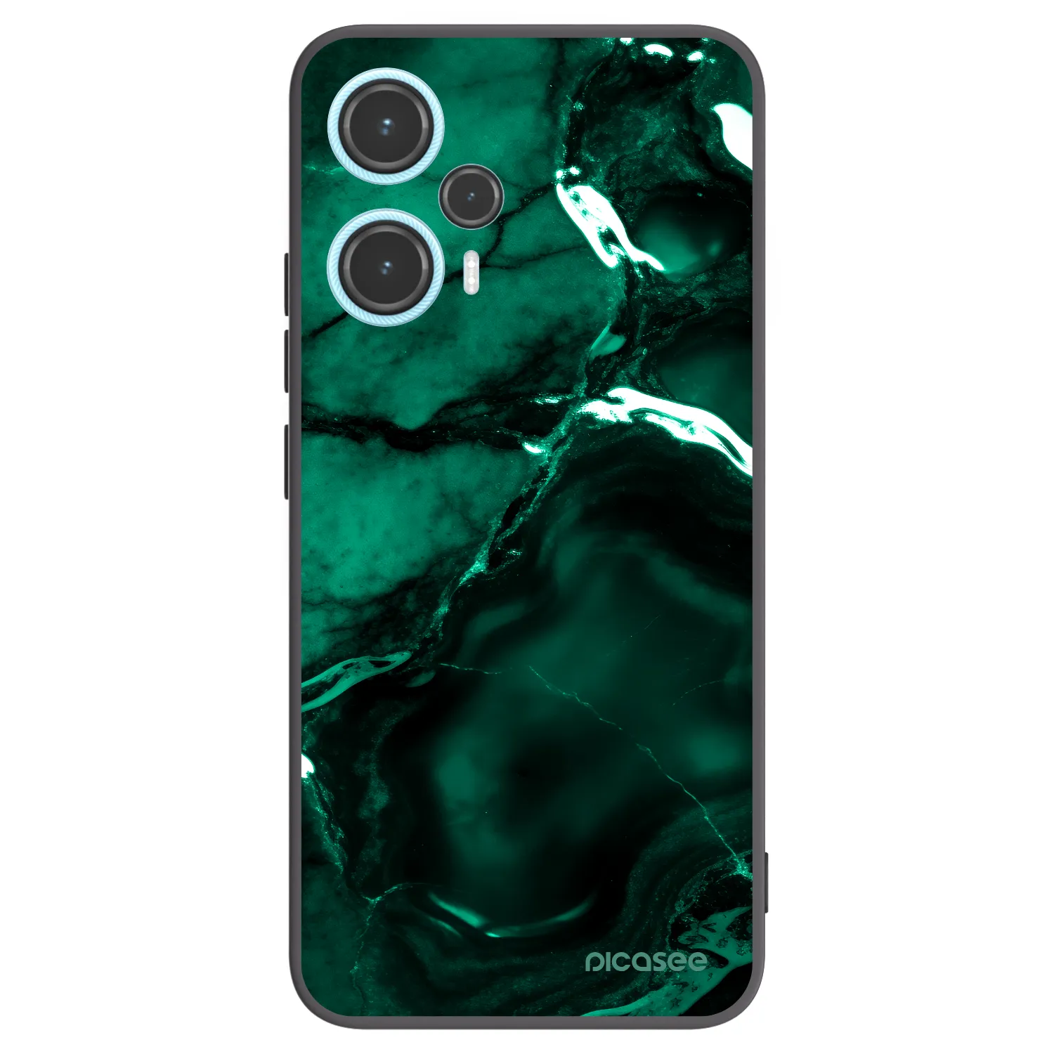 Picasee Μαύρη θήκη σιλικόνης για Xiaomi Poco F5 - Dark emerald