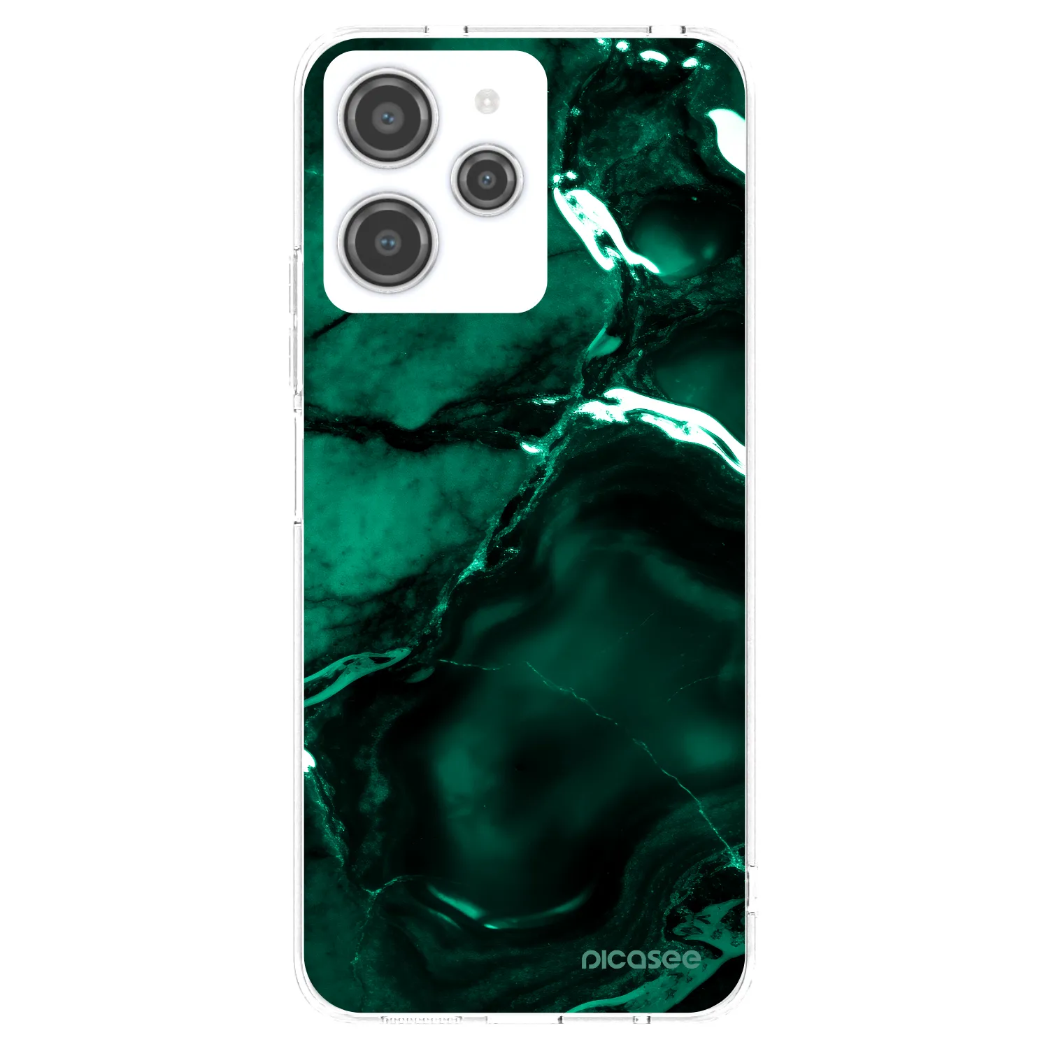 Picasee διαφανής θήκη σιλικόνης Xiaomi Redmi 12 4G - Dark emerald