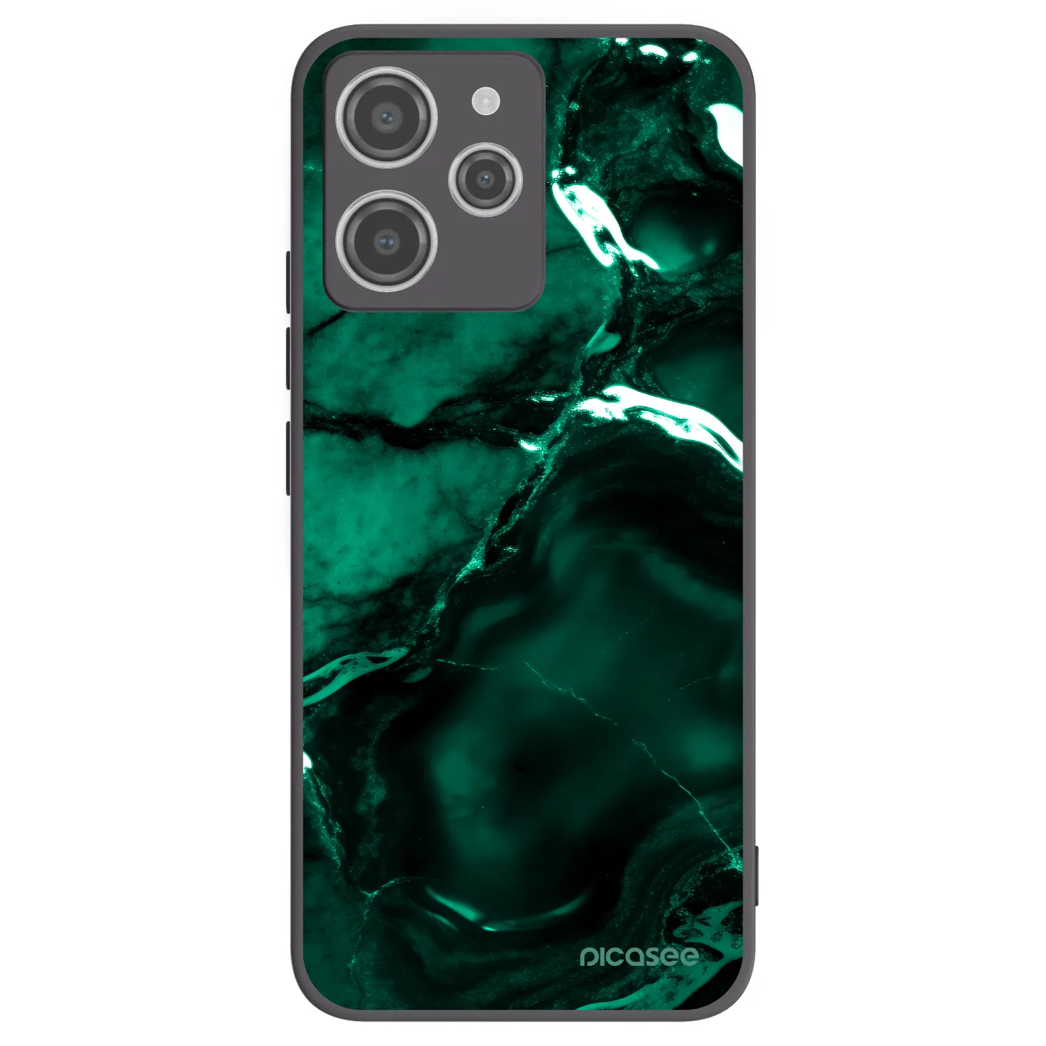 Picasee Μαύρη θήκη σιλικόνης για Xiaomi Redmi 12 4G - Dark emerald