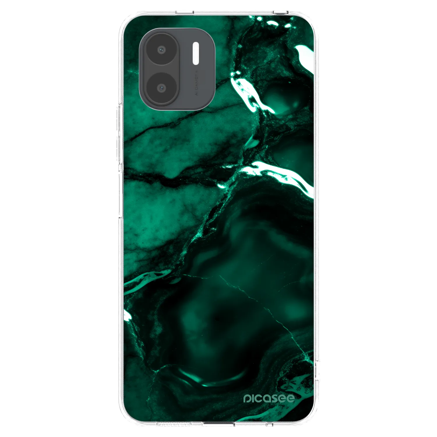 Picasee διαφανής θήκη σιλικόνης Xiaomi Redmi A2 - Dark emerald