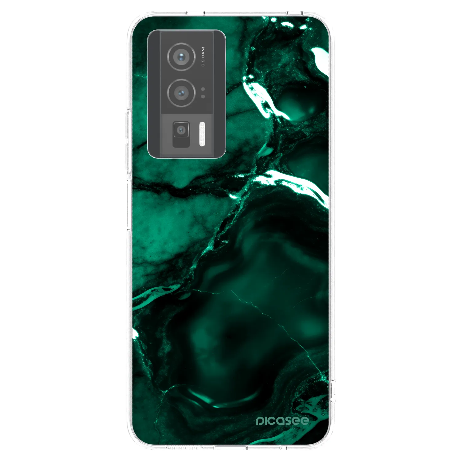 Picasee διαφανής θήκη σιλικόνης Xiaomi Poco F5 Pro 5G - Dark emerald