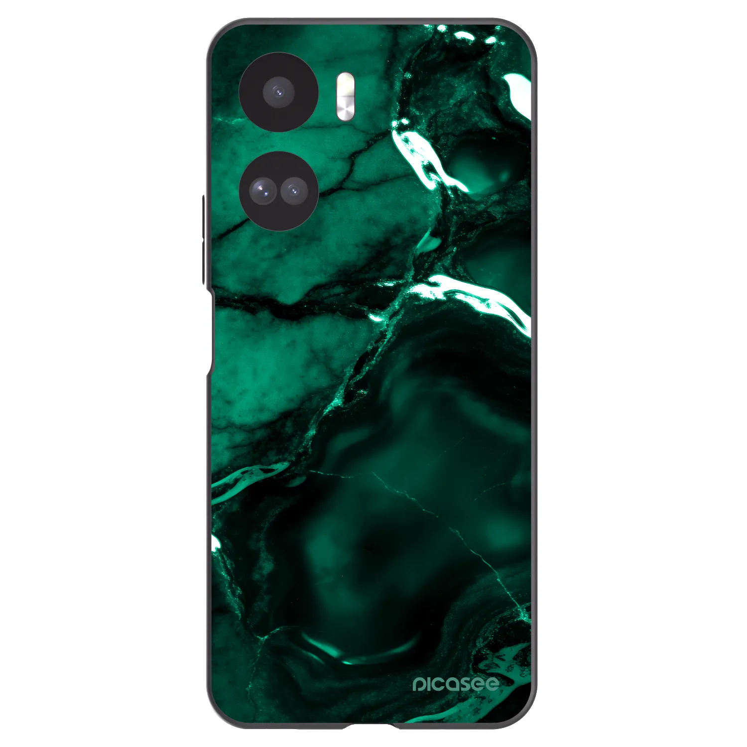 Picasee Μαύρη θήκη σιλικόνης για Honor 90 Lite 5G - Dark emerald