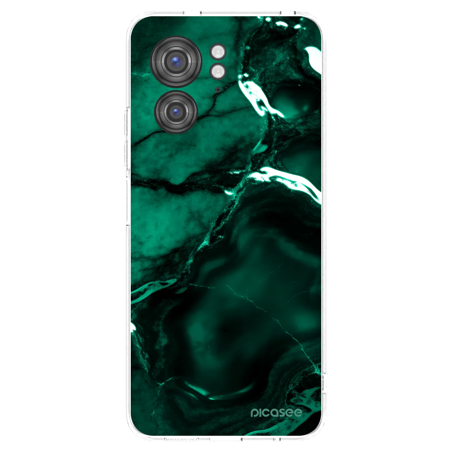 Picasee διαφανής θήκη σιλικόνης Motorola Edge 40 - Dark emerald