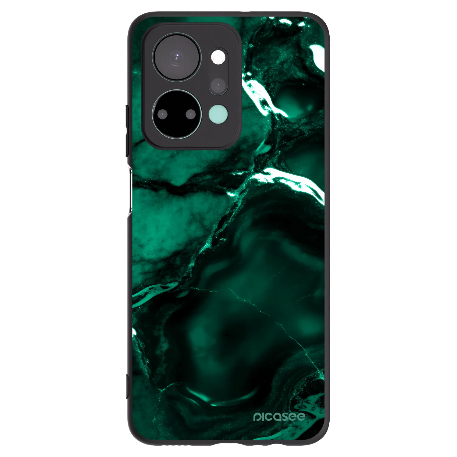 Picasee Μαύρη θήκη σιλικόνης για Honor X7a - Dark emerald