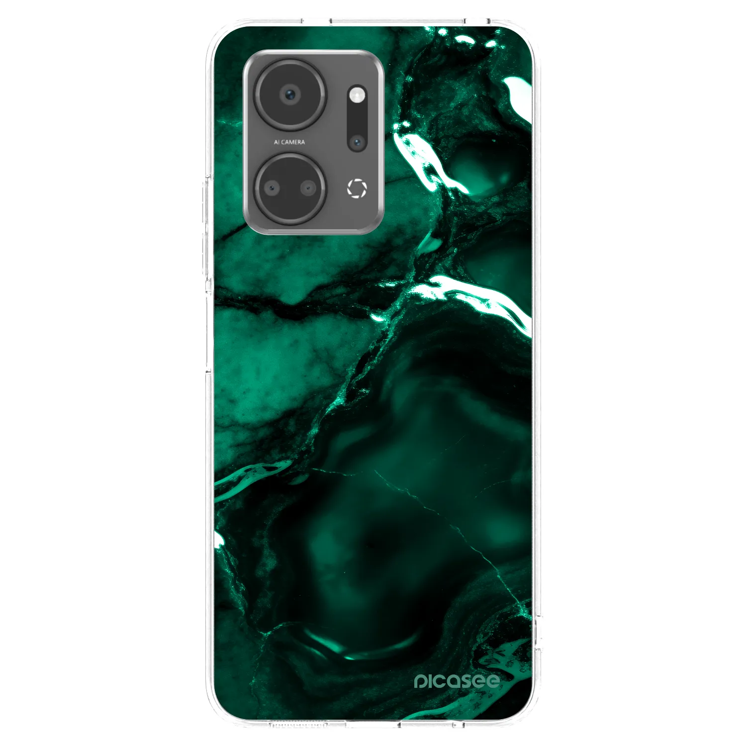 Picasee διαφανής θήκη σιλικόνης Honor X7a - Dark emerald