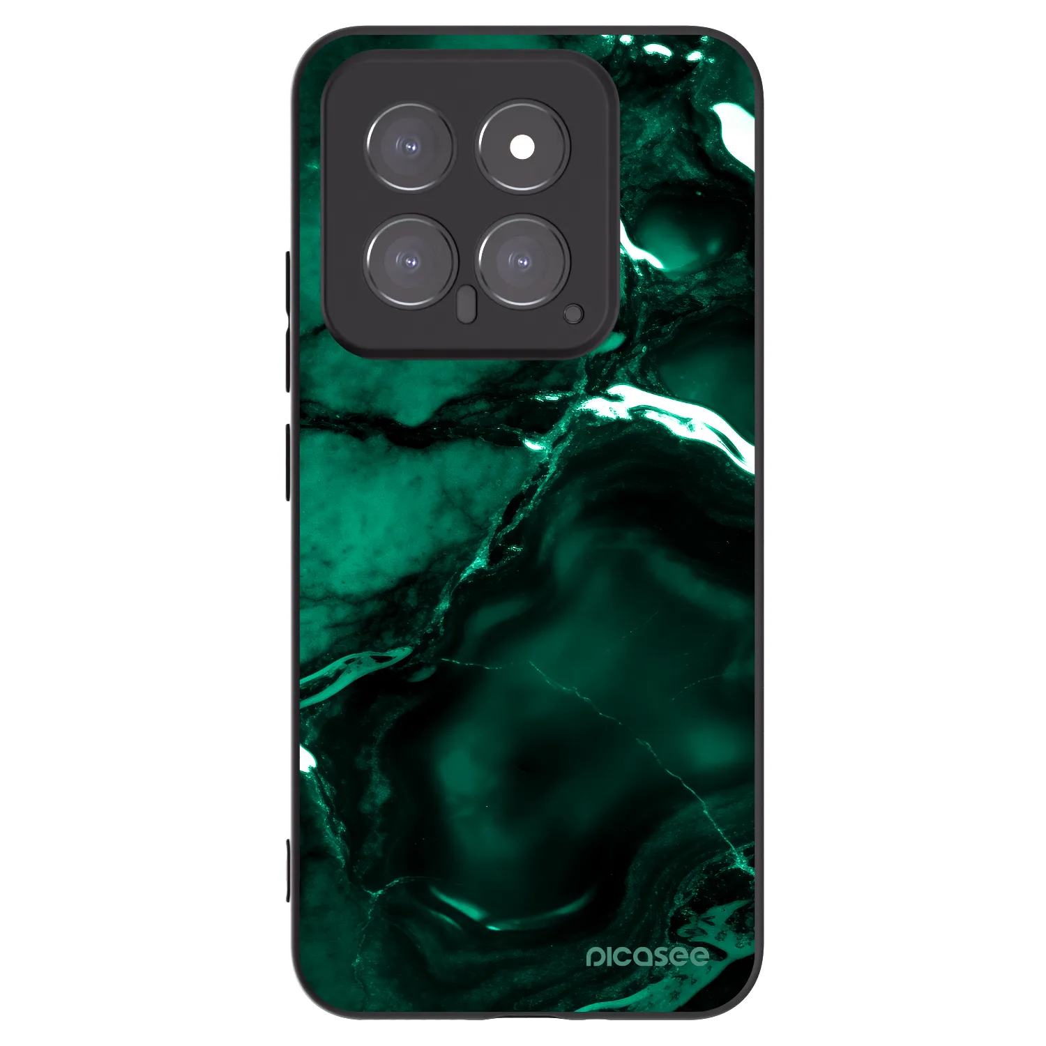 Picasee Μαύρη θήκη σιλικόνης για Xiaomi 14 - Dark emerald