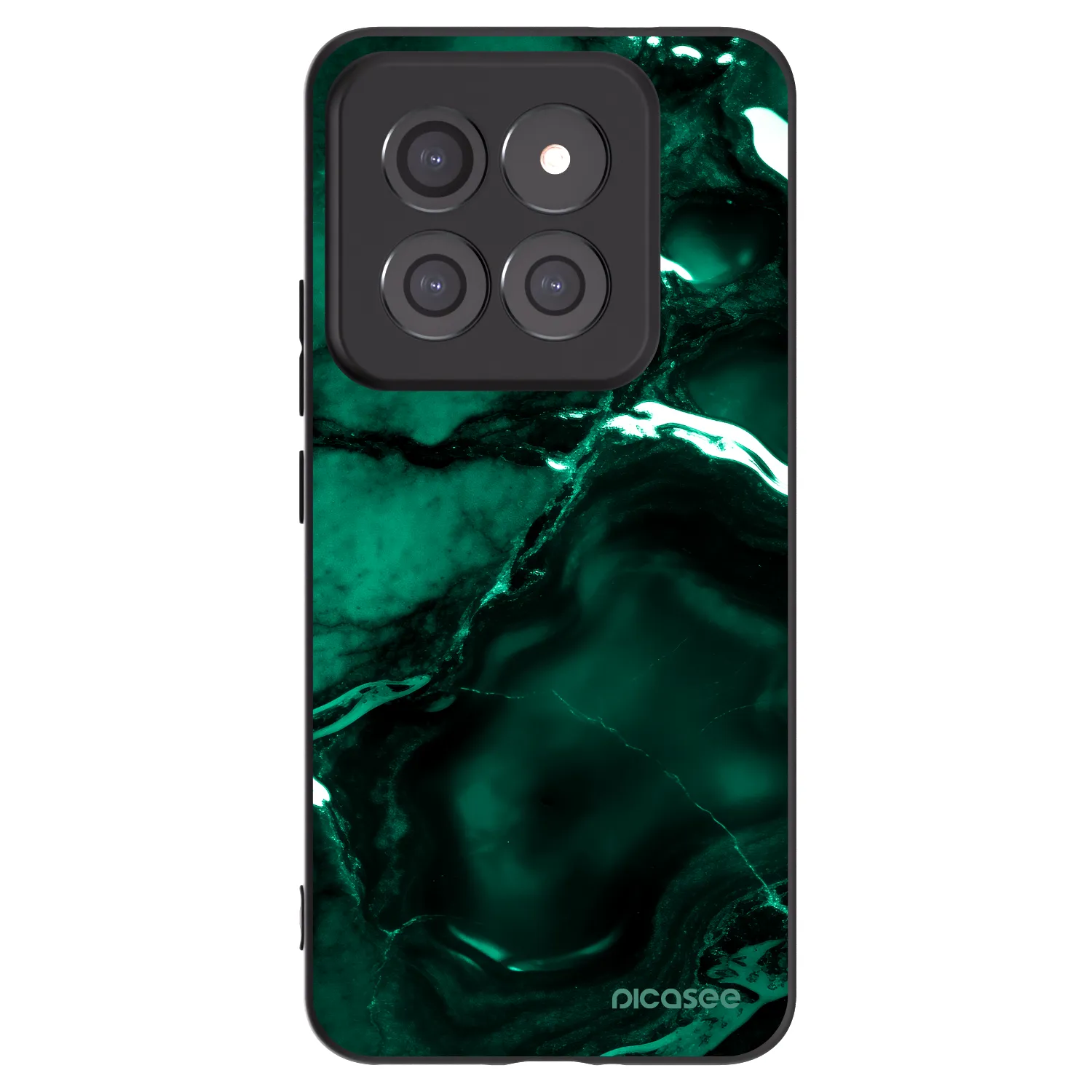 Picasee Μαύρη θήκη σιλικόνης για Xiaomi 14 Pro - Dark emerald