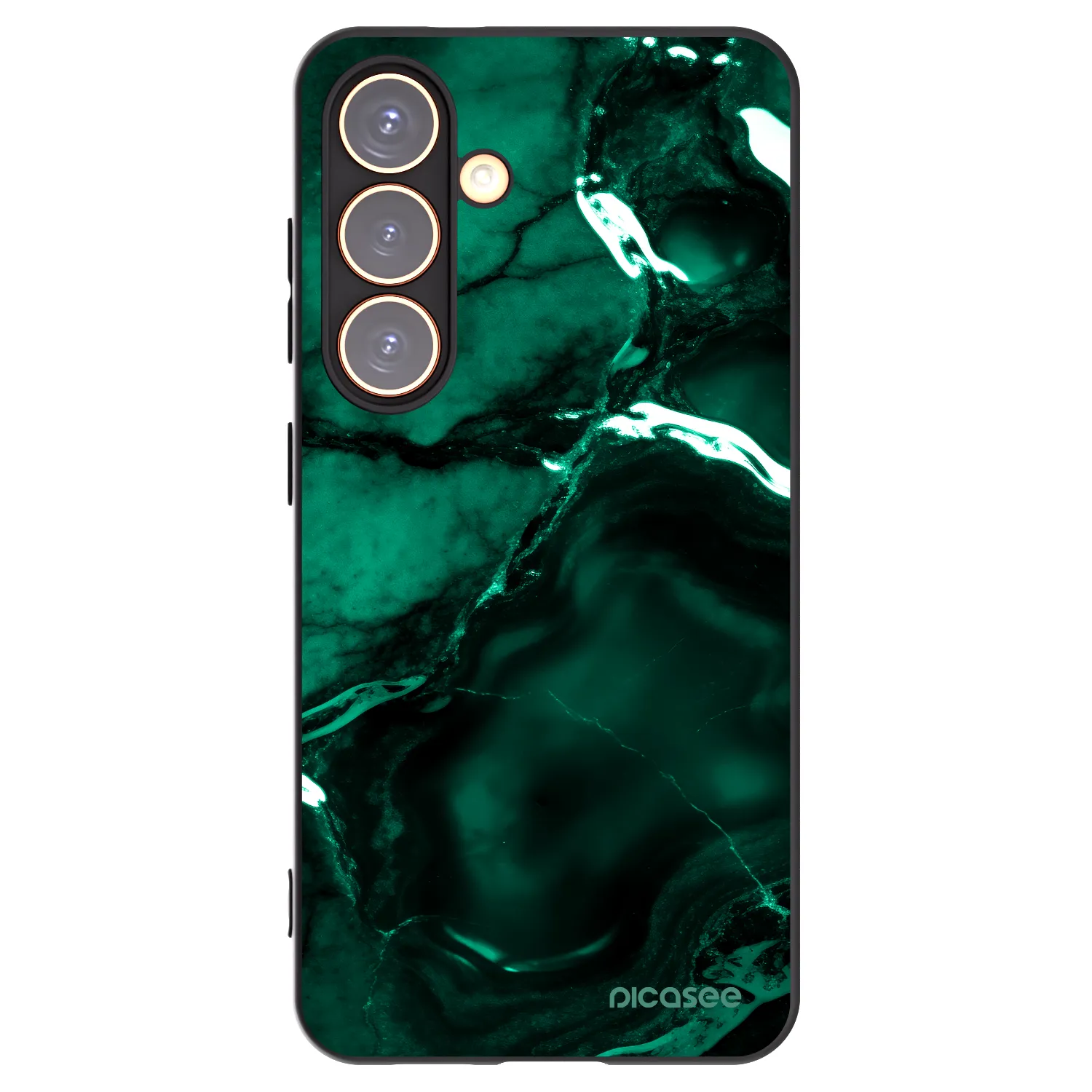 Picasee Μαύρη θήκη σιλικόνης για Samsung Galaxy S24 S921B 5G - Dark emerald