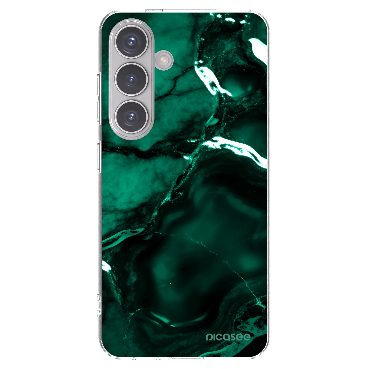 Picasee διαφανής θήκη σιλικόνης Samsung Galaxy S24 S921B 5G - Dark emerald