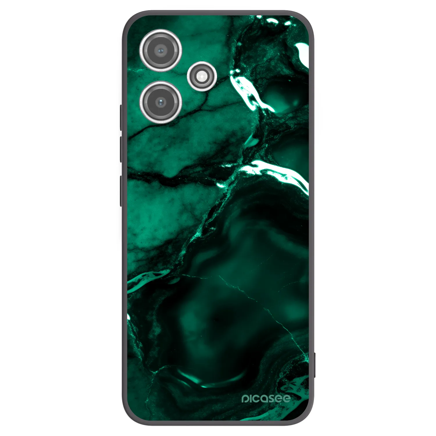 Picasee Μαύρη θήκη σιλικόνης για Xiaomi Redmi 12 5G - Dark emerald