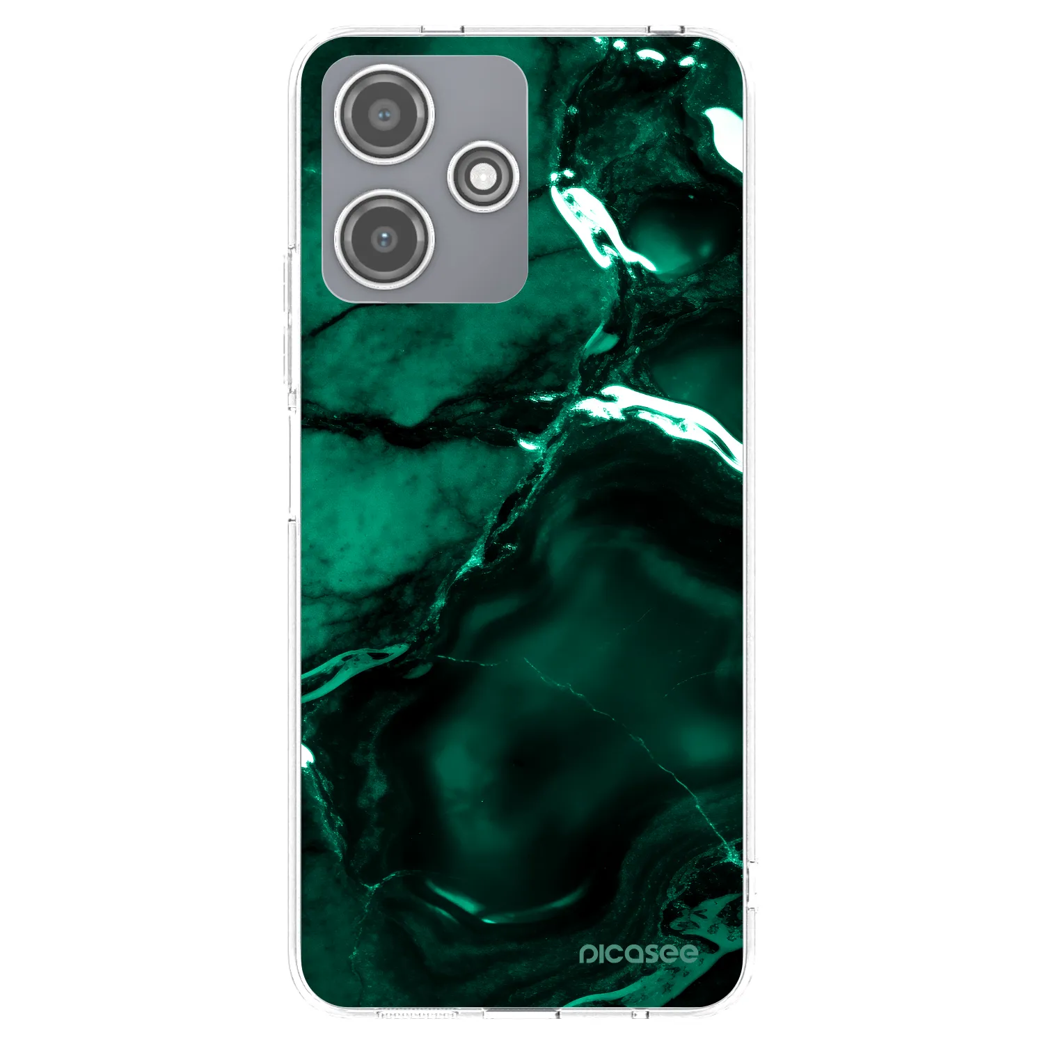 Picasee διαφανής θήκη σιλικόνης Xiaomi Redmi 12 5G - Dark emerald