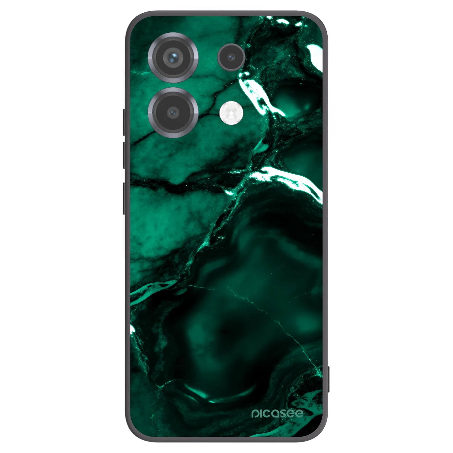 Picasee Μαύρη θήκη σιλικόνης για Xiaomi Poco X6 - Dark emerald